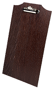 Menybräda med klämma, ek, A5, 15,9x27,9 cm, Havana black