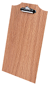 Menybräda med klämma, ek, A5, 15,9x27,9 cm, linoljad