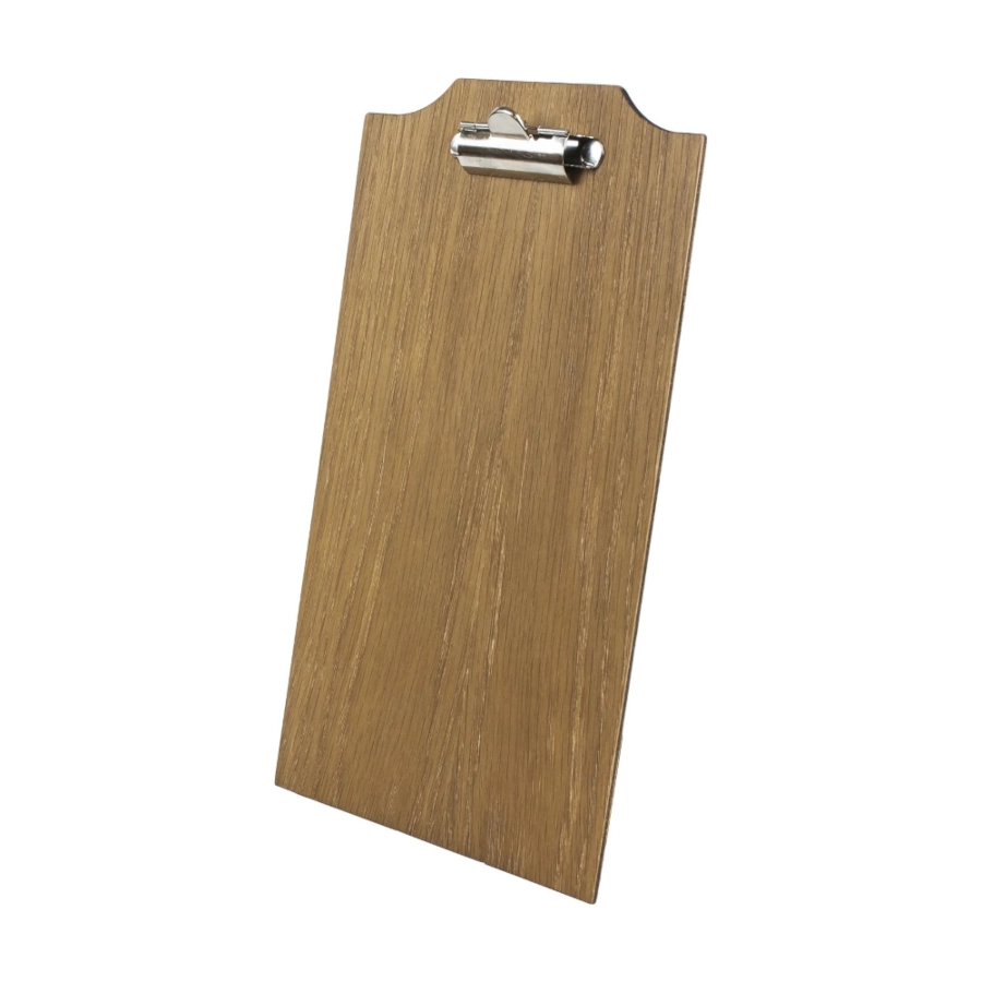 Menybräda med klämma från Select Concept med A5 storlek och linoljad.