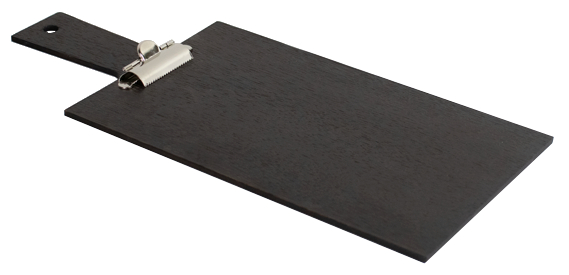 Menybräda med klämma och handtag A5 - flera färgval