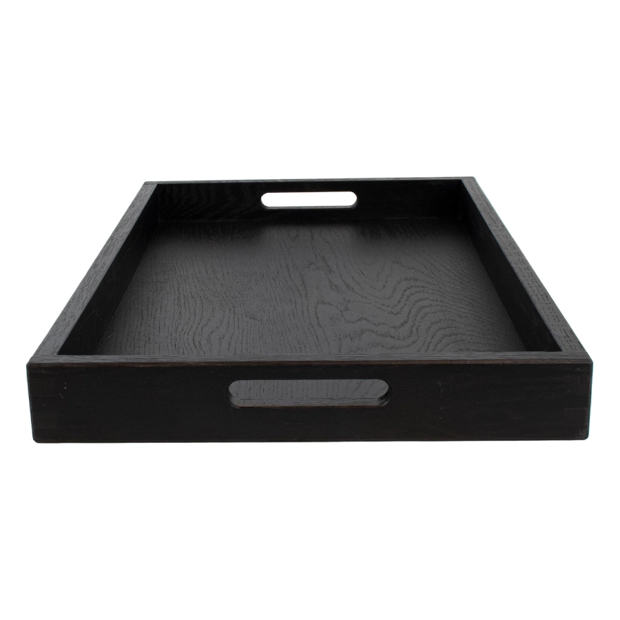 Bricka av ek med handtag enligt gastronorm GN 1/1 och svart från Select Concept.