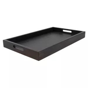 Bricka av ek med handtag enligt gastronorm GN 1/1 och havana black från Select Concept.