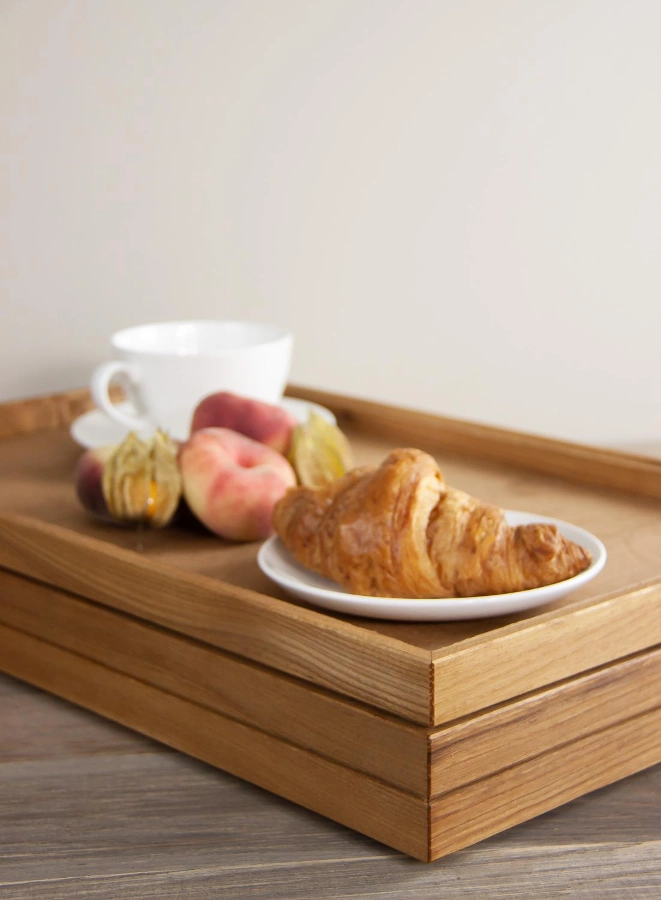 Stapelbar trälåda från Select Concept i GN 1/1 storlek och 53x32,5x3,1 cm som är linoljad.