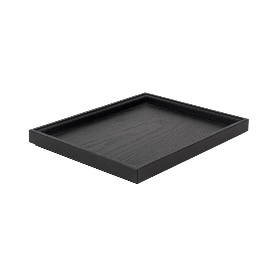 Stapelbar trälåda från Select Concept i GN 1/2 storlek med höjd 3,1 cm och svart.