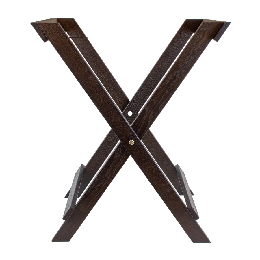 Brickställning av ek som är havana black från Select Concept och passar vissa serveringsbrickor.