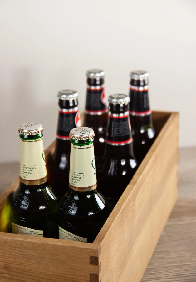 Trälåda från Select Concept av ek i mellan storlek och 47x15x15 cm som är linoljad.