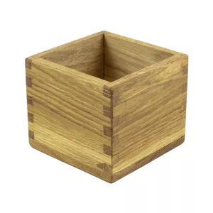 Trälåda från Select Concept av ek och 12x12x10 cm i linoljat.