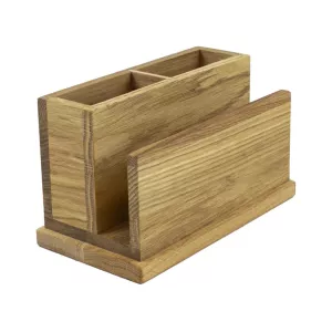 Besticklåda från Select Concept med 2 fack och servetthållare som är linoljad.