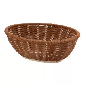 Brödkorg 23x18,5 cm i brunt av polypropylen med oval form från Sunnex.