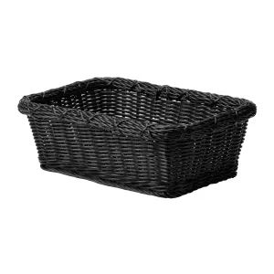 Korg 37,5x28 cm av svart flätning från Sunnex.