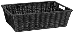 Brödkorg, polypropylen, 60x40 cm, svart