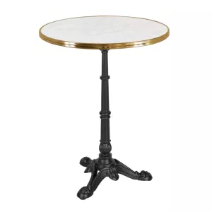 Classic Bistro bord med marbre bordsskiva och mässingkant.