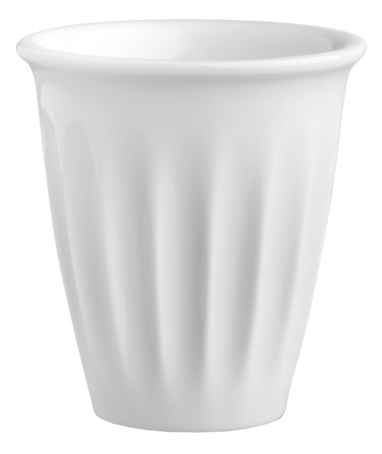 Ribbed kaffemugg - flera storlekar - 6 st/fp