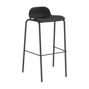 Manacor barstol med sitthöjd 75 cm från Elj i svart/svart.