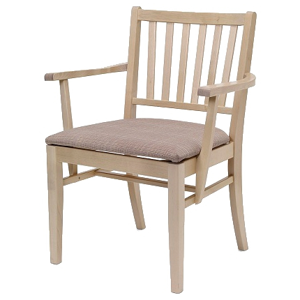 Vårdstol Ester, karmstol XL med klädd sits från Inoff.