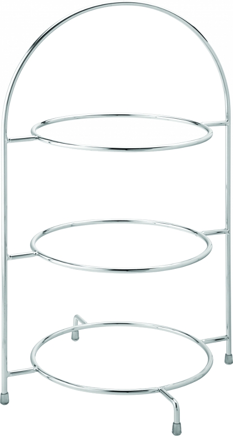 Tallriksställning, för 3x25 diameter cm, krom