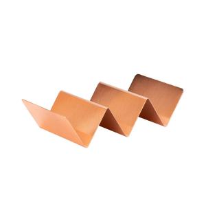 Tacoställ, rostfritt, 3 fack, 21x10x5 cm, koppar - 12 st/fp