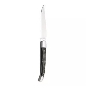 Laguiole grillkniv från Utopia i rostfritt stål med handtag i mörkt trä.