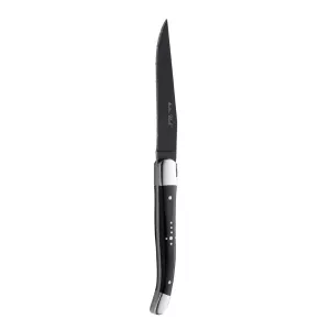 Laguiole grillkniv från Utopia med svart blad och svart handtag.