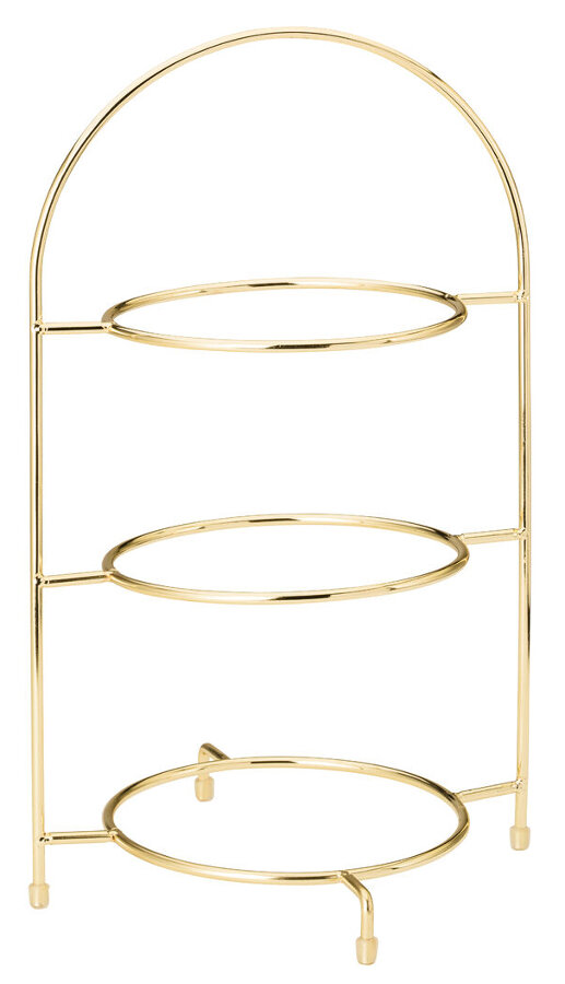 Tallriksställning, för 3x23 diameter cm, guld