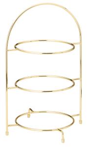 Tallriksställning, för 3x25 diameter cm, guld