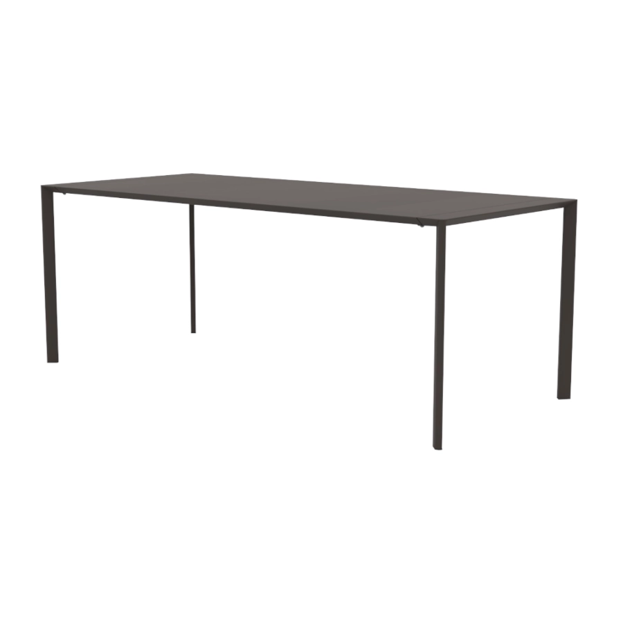 Fox bord 200x90 cm från Vermobil i brons som är självjusterande och stapelbart.