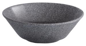 Granit, skål, 15 diameter cm, 45 cl, no 4 hazy/halvglaserad, svart - 6 st/fp