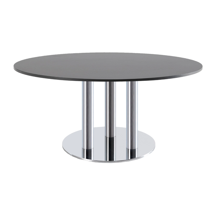 Heavy 3 bordsstativ från Corbetta Salvatore med bordsskiva som finns i olika färger och höjder.