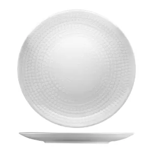 Points White flat tallrik 21 diameter cm från Langenthal med vit dekor.