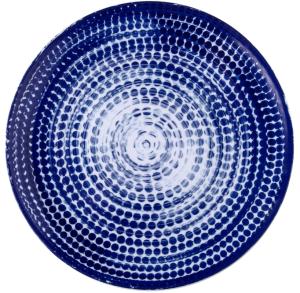 Points Blue, flat tallrik, 30 diameter cm - 3 st/fp