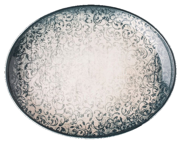 Vintage, oval tallrik, 20x16 cm - 6 st/fp