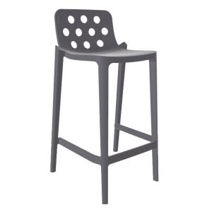 Isidoro barstol, stapelbar, sitthöjd 66 cm, antracitgrå - 4 st/fp