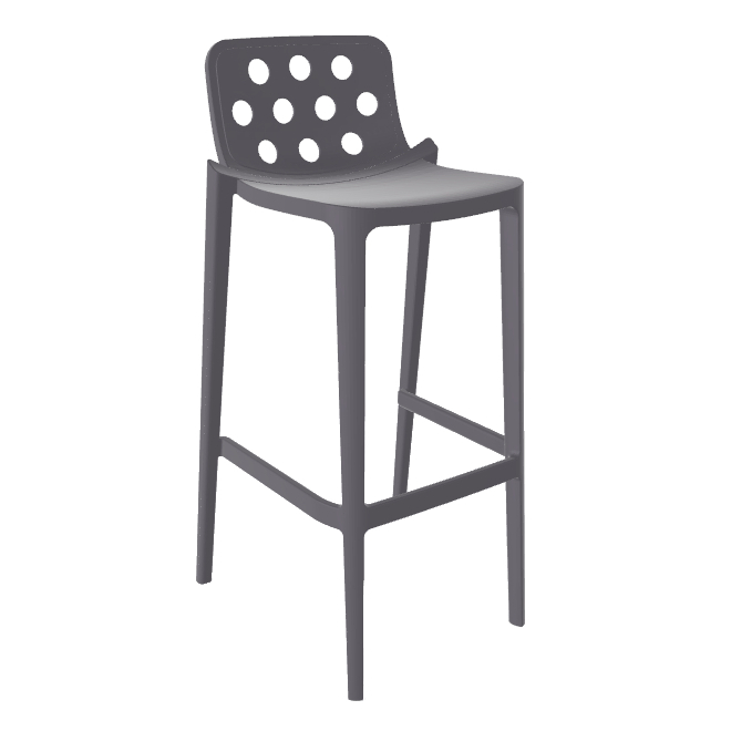 Isidoro barstol sitthöjd 76 cm antracitgrå - 4 st/fp