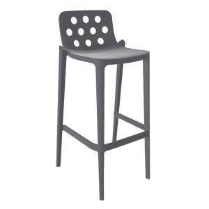 Isidoro barstol, stapelbar, sitthöjd 76 cm, antracitgrå - 4 st/fp