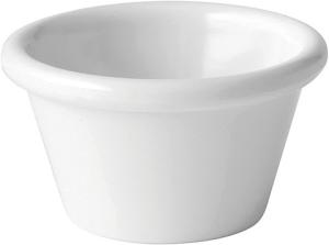 Ramekin skål, melamin, 4 cl, vit- 12 st/fp