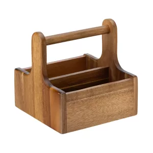 Bordsapotek med 2 fack och liten i akacia från Utopia.