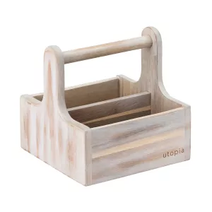 Bordsapotek med 2 fack och liten i vitt från Utopia.