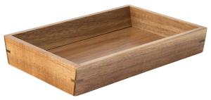 Serveringslåda, acacia, 24x16 cm - 6 st/fp