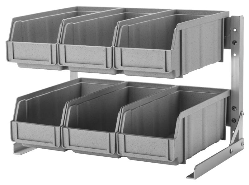 Versa organizer, 2x3 plastlådor, 45x27x30 cm