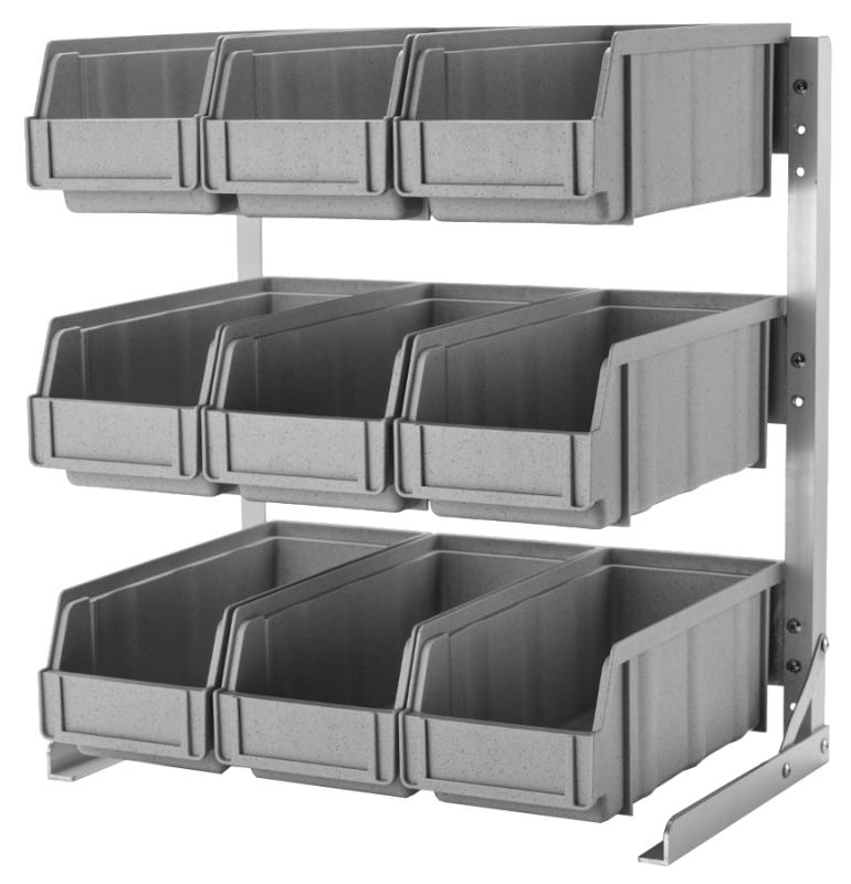 Versa organizer, 3x3 plastlådor, 45x27x47 cm