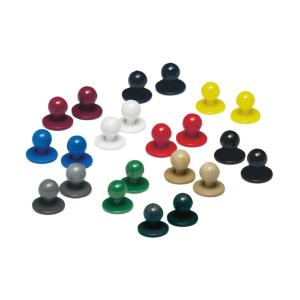 Kulknappar till kockrockar som finns i olika färger.