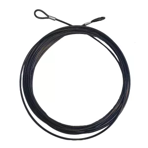 Låsvajer 10 meter och svart för utemöbler.