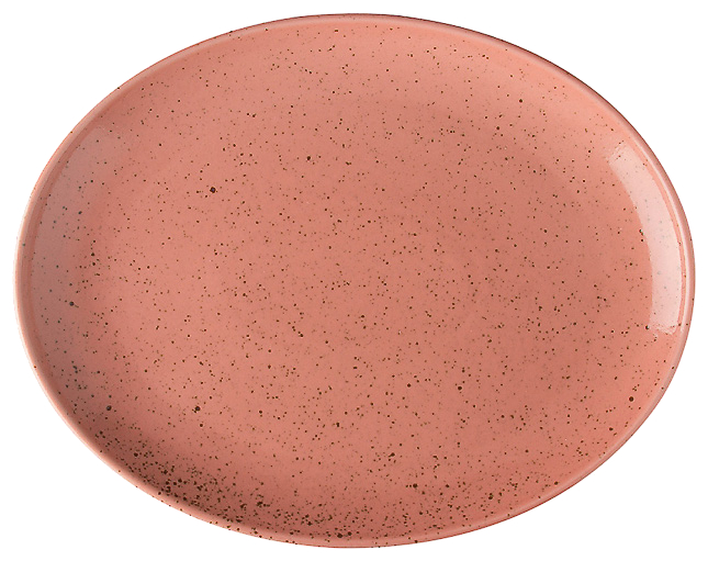 Lifestyle oval tallrik 32x25 cm terracotta - 3 st/fp