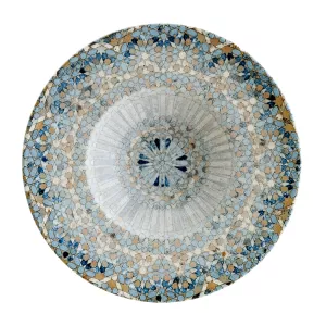 Luca Mosaic djup tallrik 28 diameter cm med mosaik dekor som är flat från Bonna.