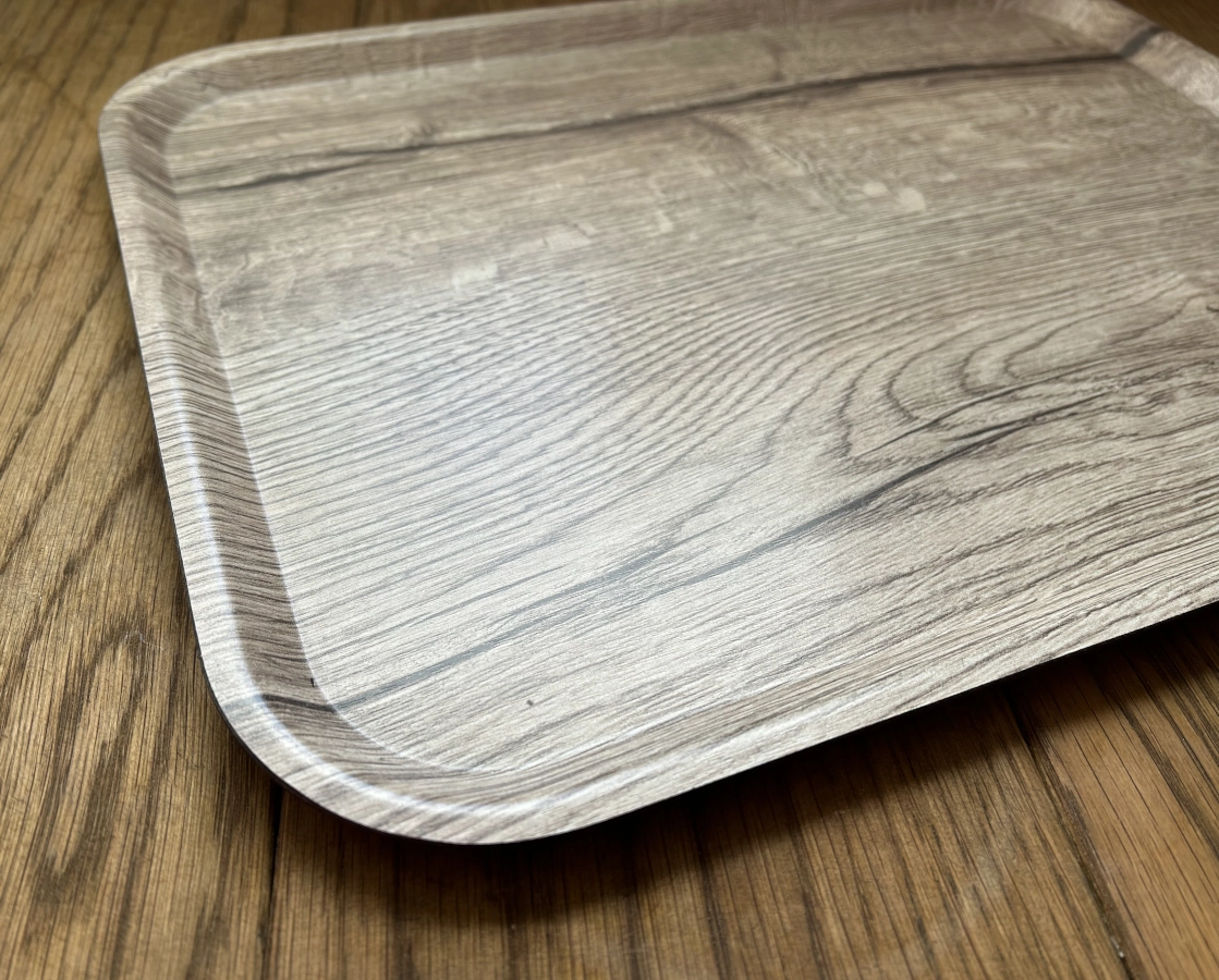 Lunchbricka 43x33 cm trämönster ljus från Exxent.