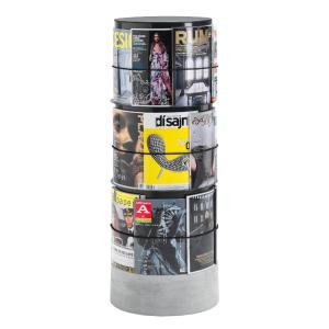 Subway tidskriftställ, 3 våningar, 44 diameter cm, höjd 112,5 cm, golvstående