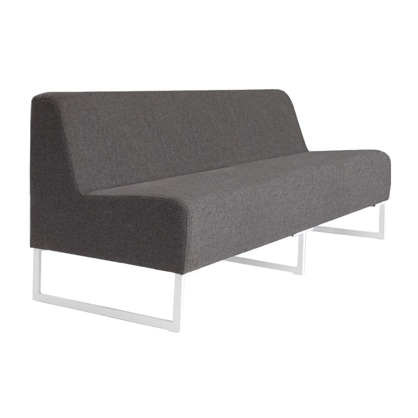 Monte Carlo Air 3 sits soffa från Lotus Furniture i grått tyg och vita medar.