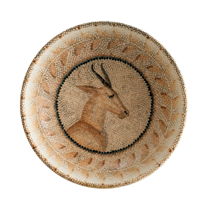 Mesopotamia, Hygge skål, 14 diameter cm, Hjorthuvud - 12 st/fp