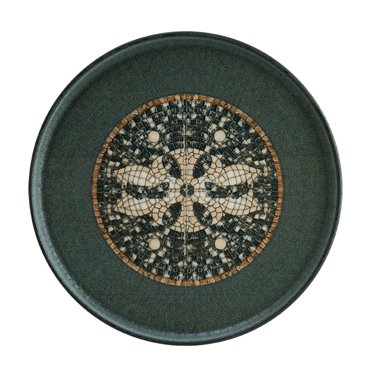 Mesopotamia, Hygge flat tallrik, mörkgrön - 6 st/fp