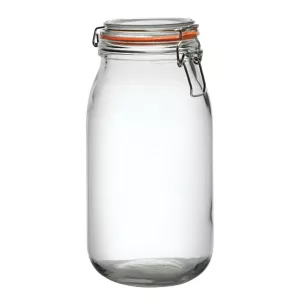 Preserving glasburk 2 liter med metallspänne och tätslutande lock från Utopia Tableware.